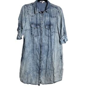 Denim Blue Shirt Dress